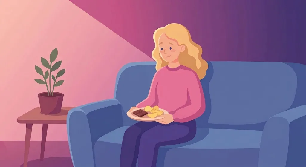 Common cravings people have when period cravings are real, shown in soft illustration