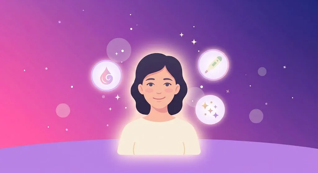 Follicular phase after period symptoms illustration