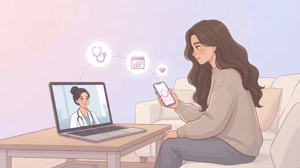woman talking to a doctor about whether she can ovulate soon after her period