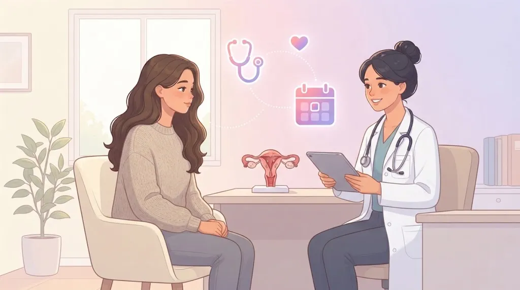 doctor explaining how many days after your period do you ovulate to a female patient