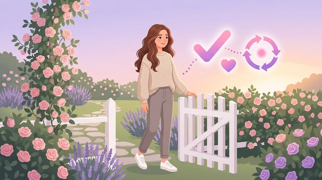 is breast pain during ovulation normal shown by a reassured woman in a garden