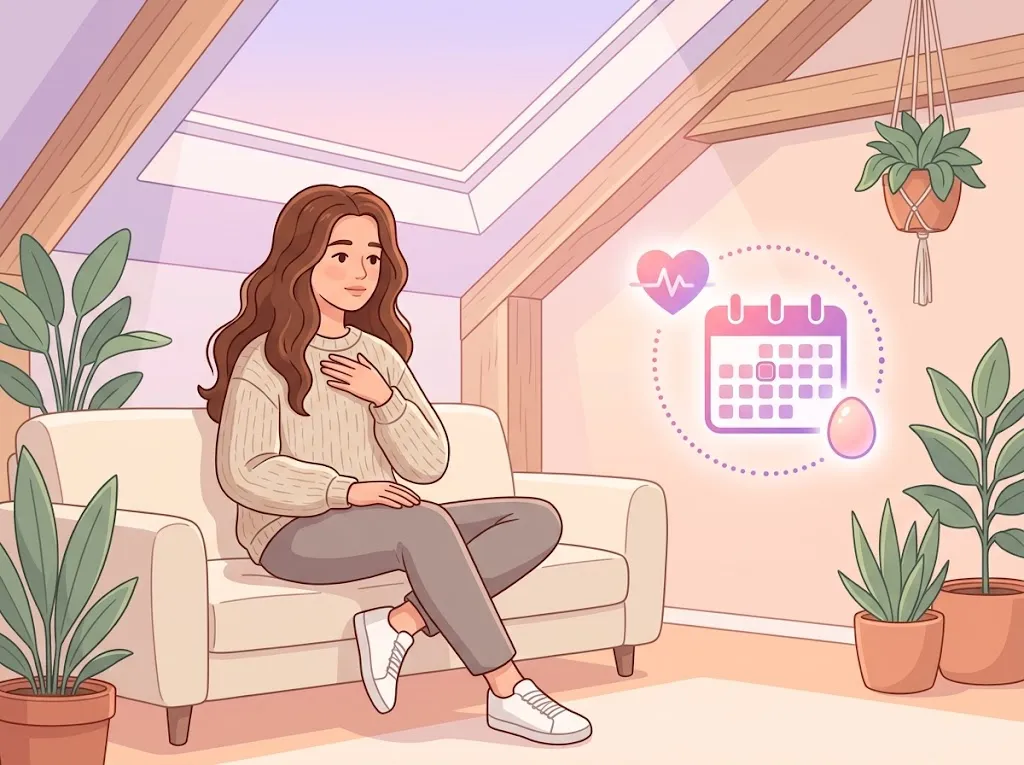Breast pain during ovulation illustration
