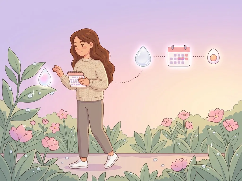 Cervical mucus and ovulation illustration